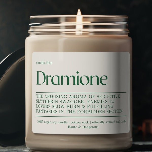 Smells Like Dramione Candle, fan gift, Wizard merch, Fictional Men Candles, Wizard School, Dramione Candle Gift, Malfoy Merch