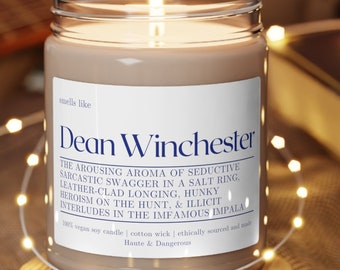 Smells like Dean Winchester Candle | Supernatural Merch Inspired Candle | Pop Culture Gifts | Aesthetic Room Decor Jensen Ackles Candle