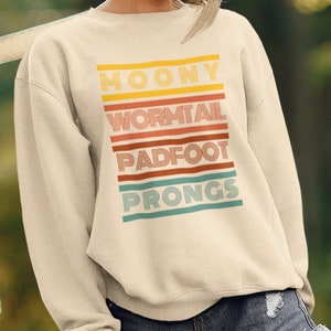 DISCONTINUED Marauders 70&#39;s Retro Harry Fandom Sweatshirt 1970s Moony Sweater Jumper Wizardry Gay Wizards t-shirt Wizarding - Universal Trip