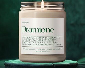 Smells Like Dramione Candle, fan gift, Wizard merch, Fictional Men Candles, Wizard School, Dramione Candle Gift, Malfoy Merch