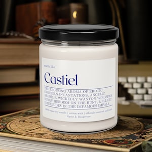 Smells like Castiel Candle | Supernatural Merch Inspired Candle | Pop Culture Gifts | Aesthetic Room Decor Misha Collins Candle