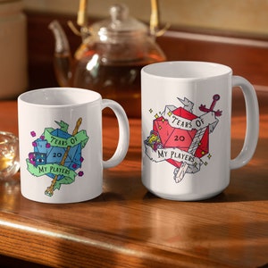 Tears of My Players Custom Ceramic Mug 15 oz or 11 oz - Dungeons and Dragons Mug - D&D Mug - Funny DND Gift For Dungeon Master - Dice Mug