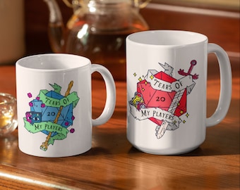 Tears of My Players Custom Ceramic Mug 15 oz or 11 oz - Dungeons and Dragons Mug - D&D Mug - Funny DND Gift For Dungeon Master - Dice Mug