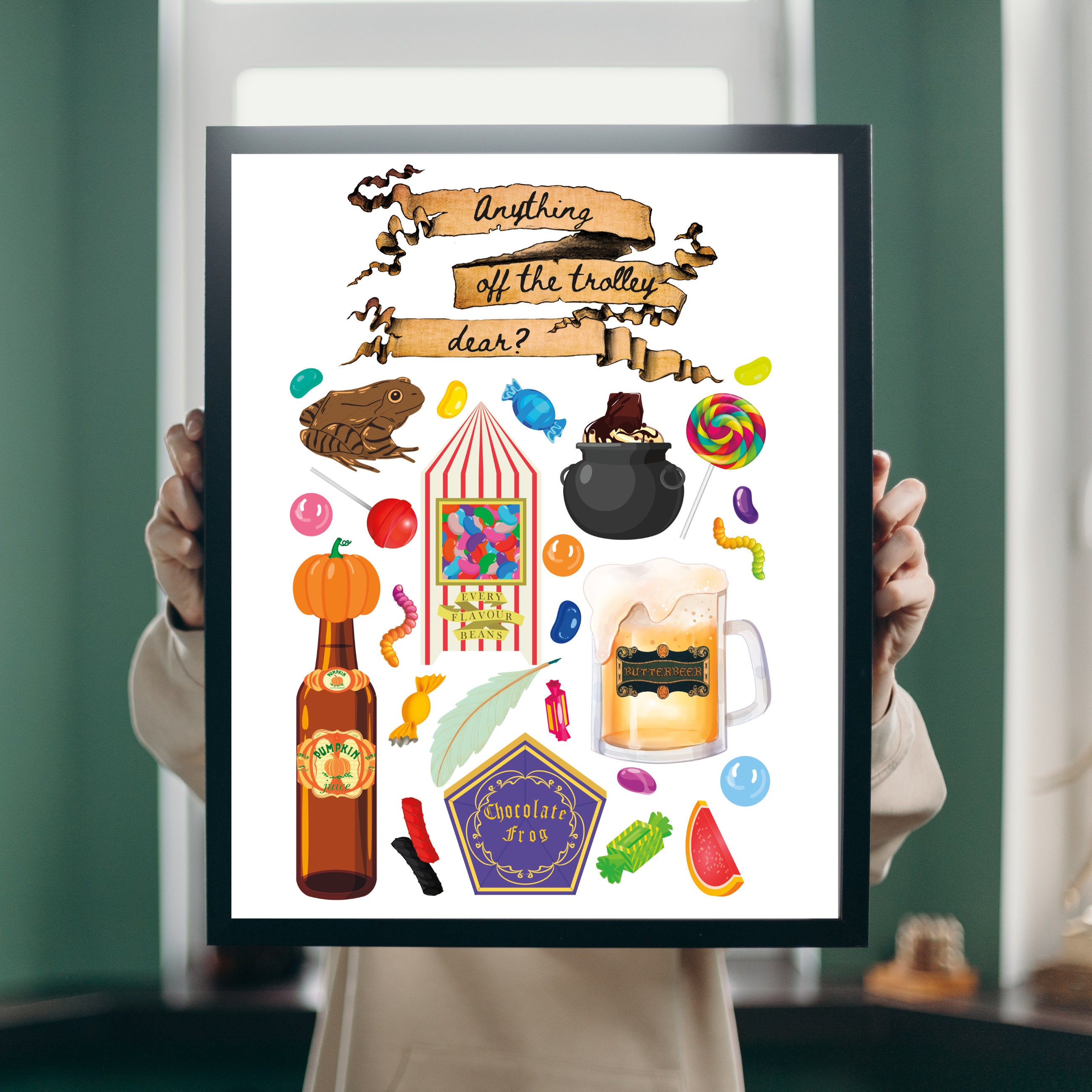 Magical Candy Trolley Chart Print | Magic Watercolor Printable