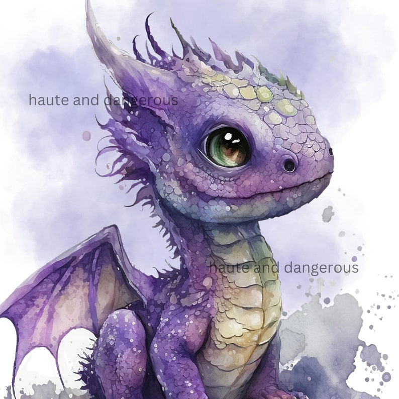 Dragon Nursery Art Printable Set of 8, DIY Nursery Decor, Baby Dragons ...