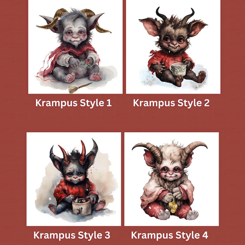 Personalized Baby's First Christmas Krampus Ornament Goth Christmas