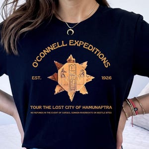 O&#39;Connell Expeditions Shirt, The Mummy Shirt, Brendan Fraser, The Mummy 1999, Brendan Fraser Tshirt, Movie Lover Gift, Hamunaptra Key, tee