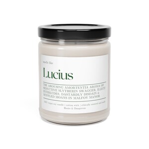 Smells Like Lucius Candle, fan gift, Wizard merch, Fictional Men Candles, Wizard School, Harry Pottery Candle Gift, Dramione Merch image 3