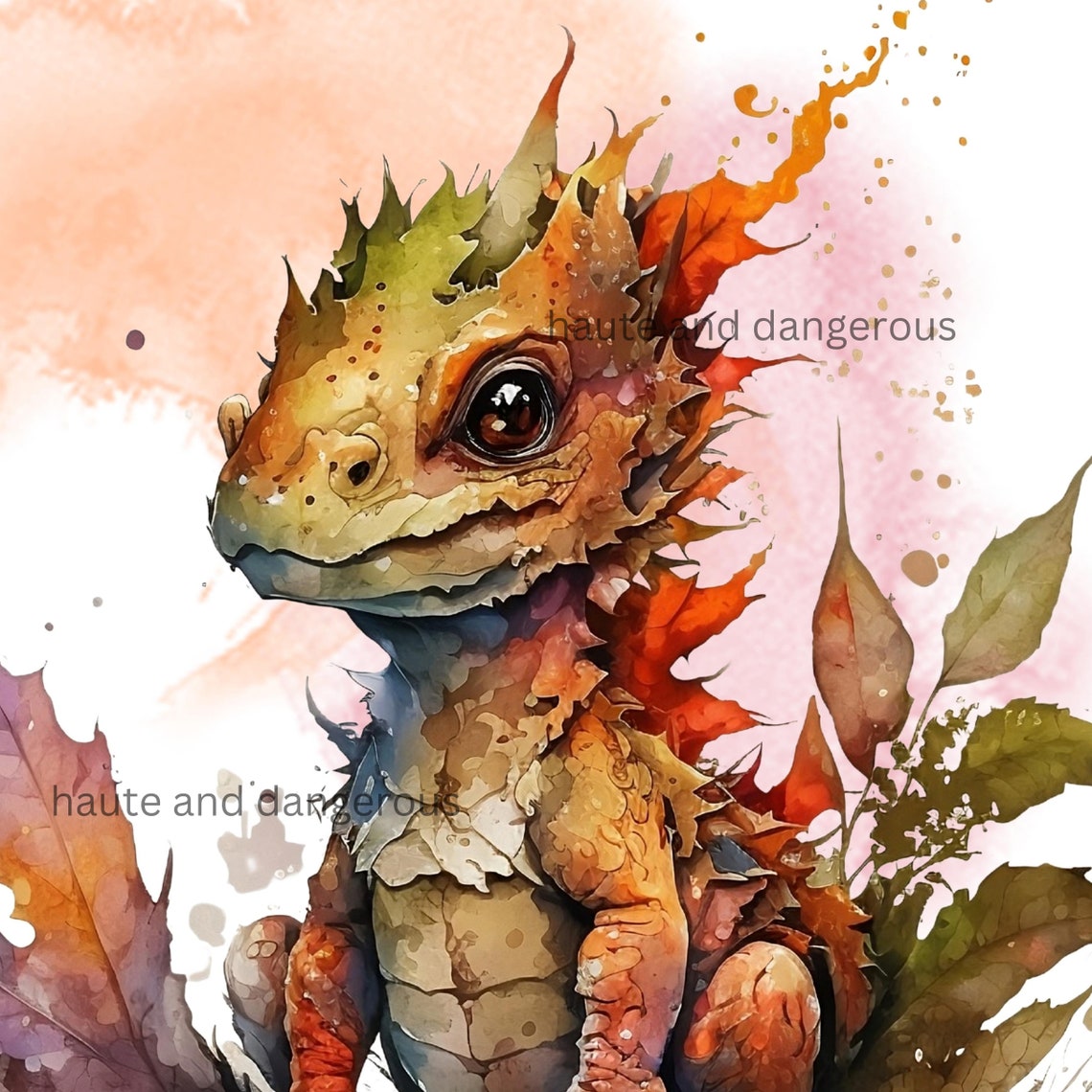 Dragon Nursery Art Printable Set of 8, DIY Nursery Decor, Baby Dragons ...
