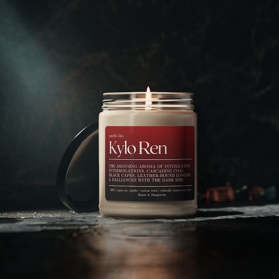 Smells Like Kylo Candle, fan gift, Fictional Men Candles, Reylo Candle Gift, Reylo Merch, Adam Driver candle