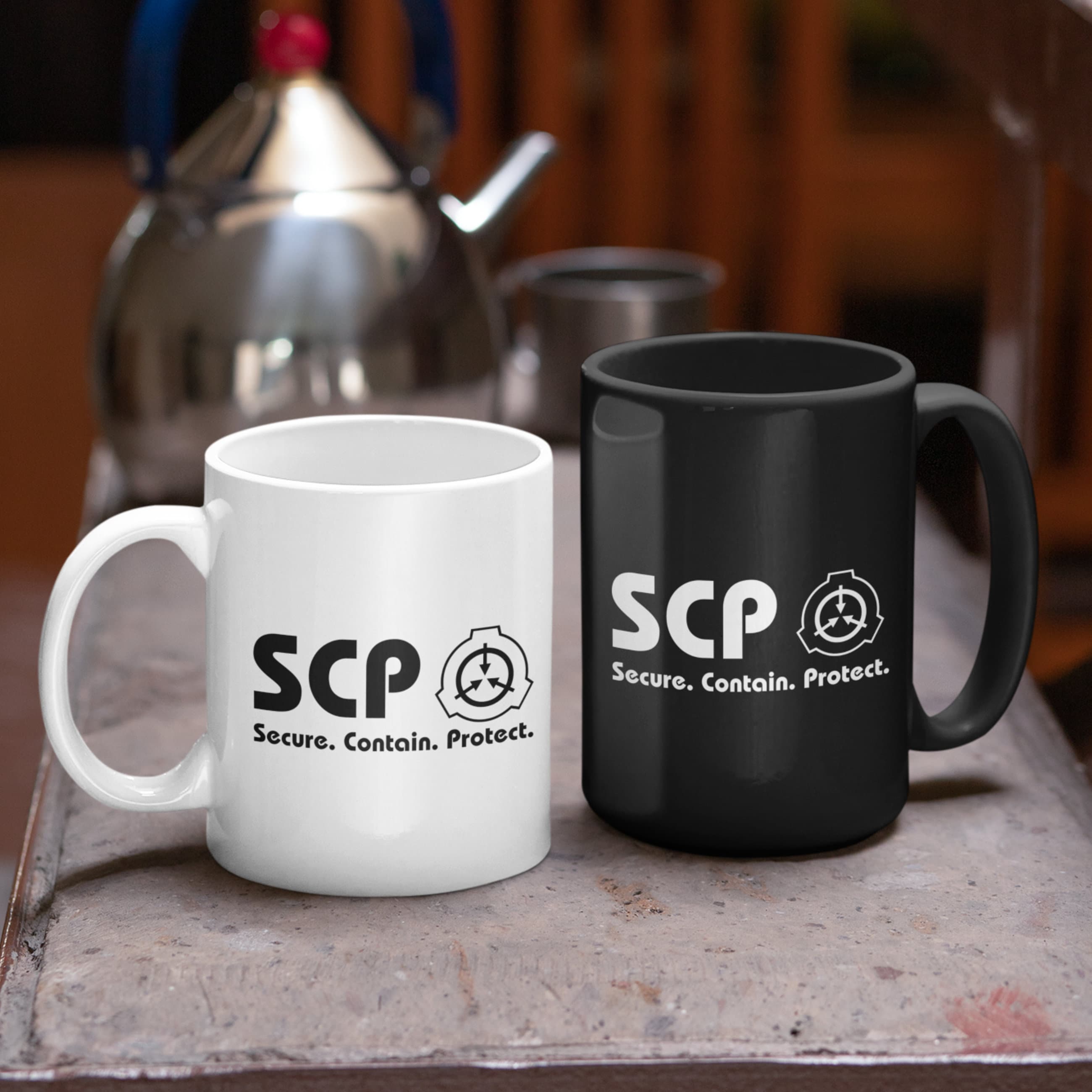 SCP-096 four Fucking Pixels Mug With Color Inside 