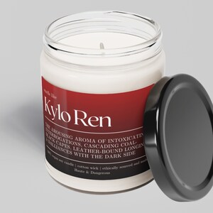 Smells Like Kylo Candle, fan gift, Fictional Men Candles, Reylo Candle Gift, Reylo Merch, Adam Driver candle image 2