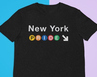 New York Pride | World Pride Gay Village Soho NYC Subway  Black Unisex T-Shirt