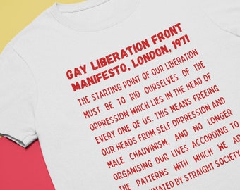 Gay Liberation Front Manifesto T-Shirt: Vintage LGBTQ Protest Wear