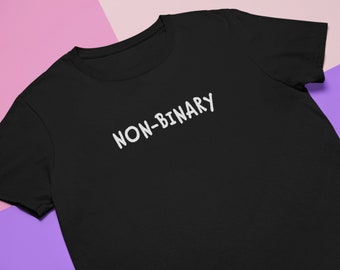 Non-Binary T-shirt | Gender Fluid GenderQueer Tomboy minimalist | Black Unisex T-Shirt