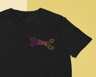 Maglietta Scissors Lesbian Pride: maglietta unisex LGBTQ Butch Femme
