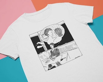 Home Sweet Home Queer | Lesbian Retro Cartoon Lesbian Shirt LGBTQ Butch Same Sex Love | Unisex T-Shirt