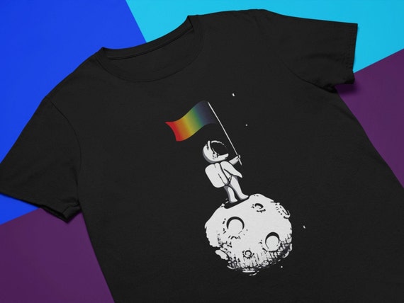 LGBTQ Pride Astronaut Shirt: Gay Flag on the Moon