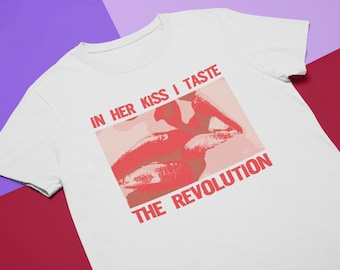 Maglietta Riot Grrrl: Amore queer lesbico femminista - Maglietta bianca unisex