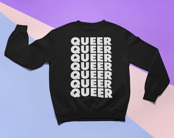 Queer Wiederholungs-Sweatshirt | LGBTQ+ Pride Grafik