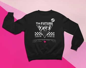 Vintage 'Future Gay Pride' Sweatshirt: Retro LGBTQ+ Parade Design