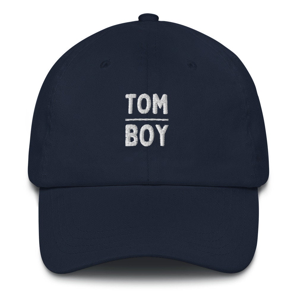 TOMBOY Hat Embroidered Nonbinary Gender Fluid They/them LGBTQ Gay Pride  Wear Queer Outfit Unisex Black or Navy Hat 
