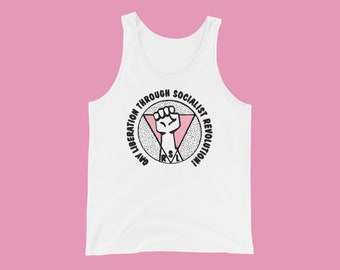 Gay Liberation Tank Top: Vintage Socialist Revolution Unisex Shirt