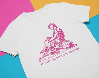 Sapphic Tradition T-Shirt: Vintage Lesbian LGBTQ Pride Tee