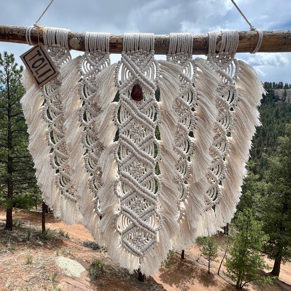 Macrame Feather Wall Hanging