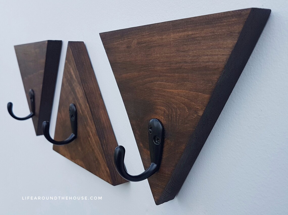 Triangle Wall Mount Geometric Hook Etsy