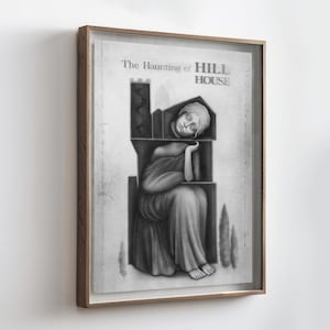 The Haunting of Hill House Art Poster, Gothic Horror Decor inspiriert von Shirley Jackson, viktorianisches Haus Decor, dunkle Ästhetik, dunkles Zuhause