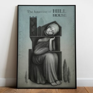 Pôster de arte The Haunting of Hill House de Shirley Jackson, pôster de decoração de terror gótico, decoração de casa vitoriana, para amantes de terror gótico