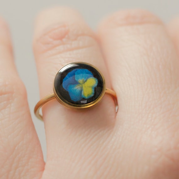 Vintage on sale pansy ring
