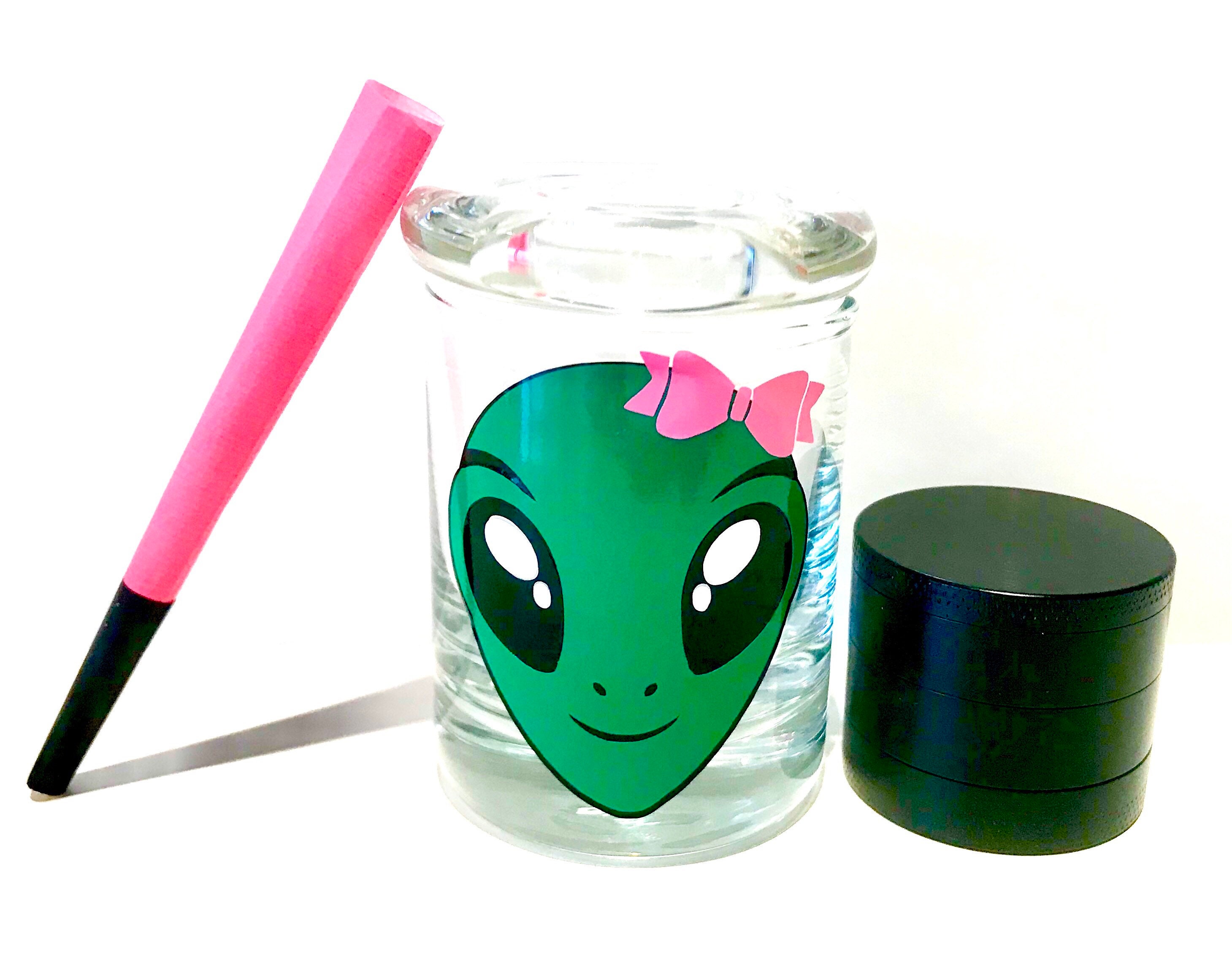 Alien Jar Set Alien Gift UFO Stash Jars 420 Stoner Gift Etsy