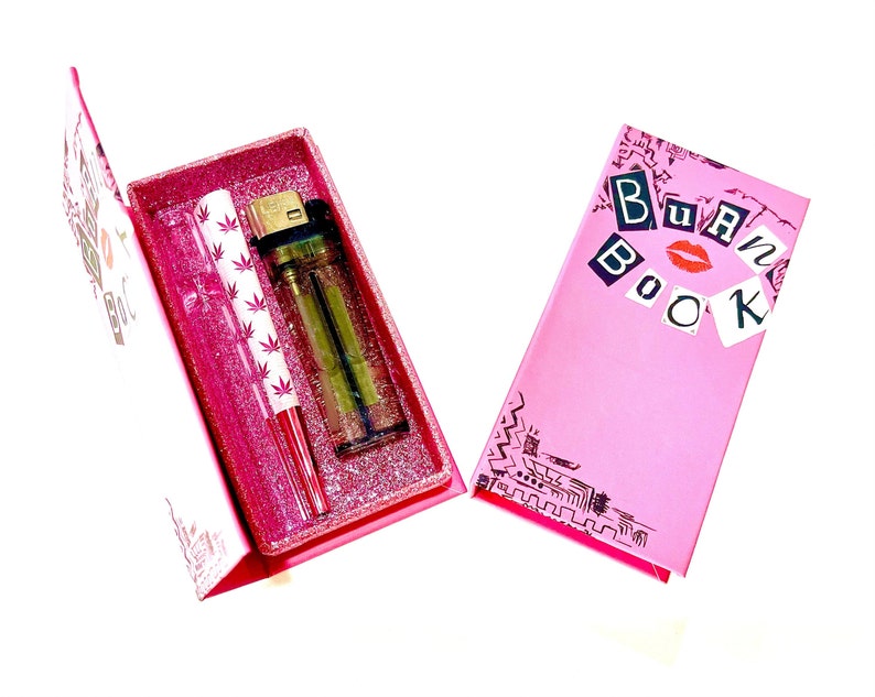 Mini Burn Book, Small Stash Box, Pink Smoke Kit, Mean Girls, Pink Pre Roll, Pink One Hitter 