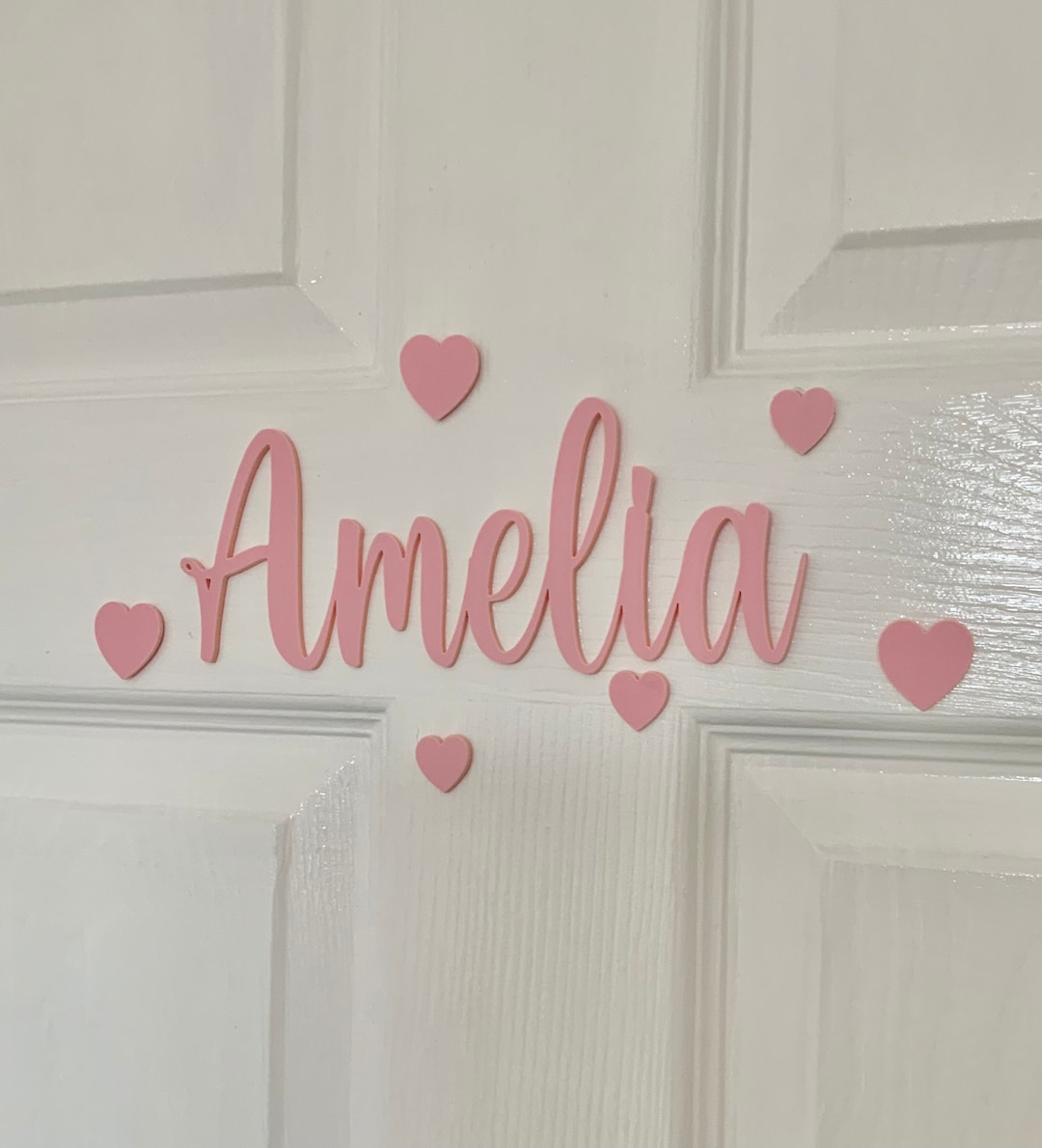 Custom Acrylic Name Sign: Kids Room Decor, Hearts or Stars - Etsy