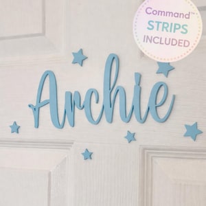 Personalized Acrylic Name Sign: Nursery Decor, Kids Room Door Sign