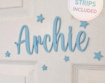 Personalized Acrylic Name Sign: Nursery Decor, Kids Room Door Sign