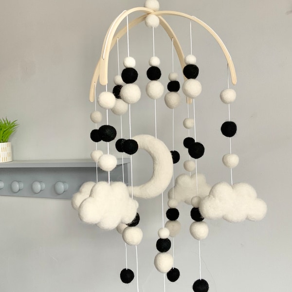 Black and White Baby Mobile Etsy