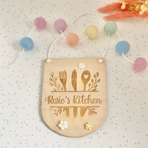 Personalised children’s play kitchen sign / children’s kitchen sign / sign for ikea play kitchen