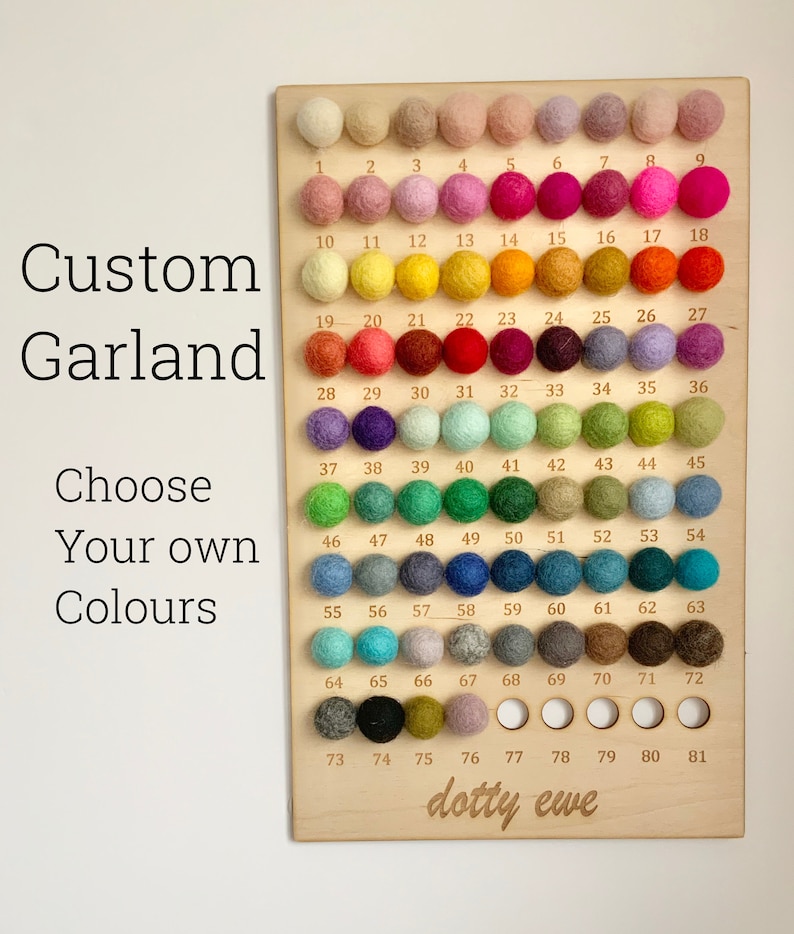 Customised Pom Pom Garland Choose Your Own Nursery Garland Etsy UK