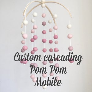Op maat gemaakte vilten bal mobiel / kies je eigen kleuren mobiel