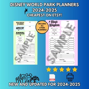Printable Disney Planner 2024-2025 | Detailed Disney World Itinerary with Lightning Lane
