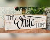 Hand painted, rustic, wooden garden sign