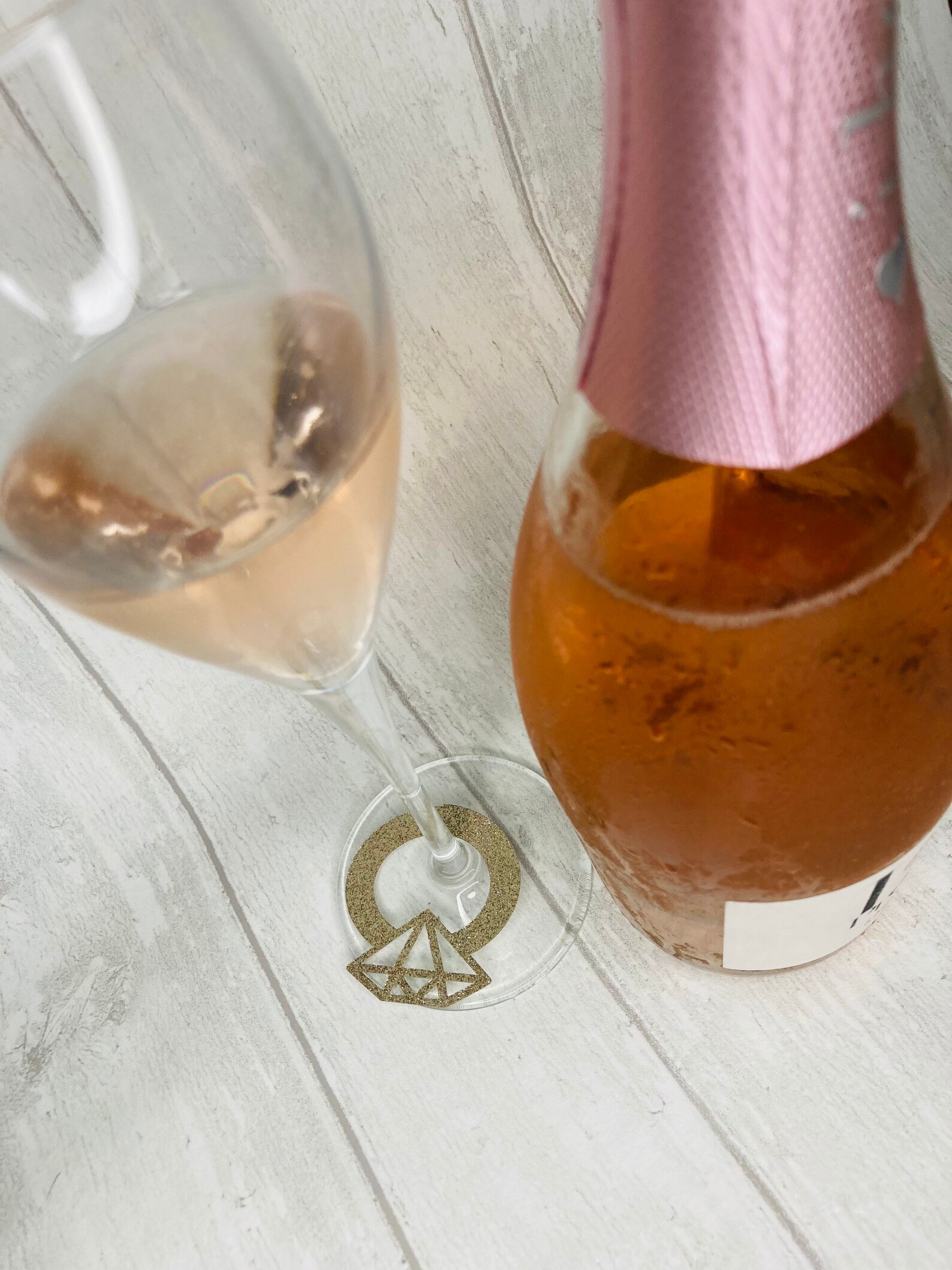 Hen do wine charms engagement ring wine glass charms Etsy.de