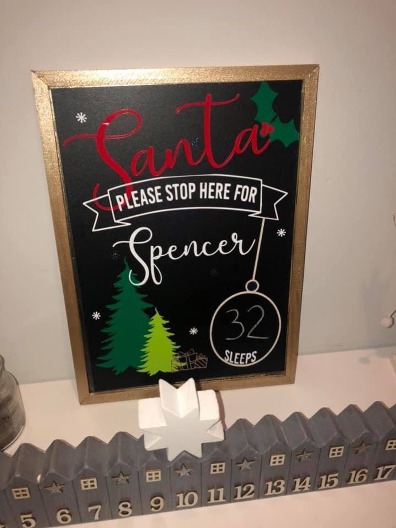 Personalised Countdown to Christmas Sleeps Till Christmas Etsy UK