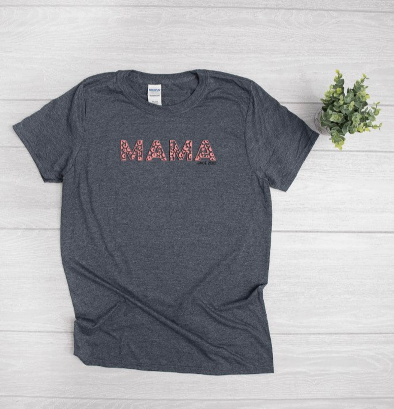 Mama T-shirt Mama Since Leopard Print T-shirt - Etsy