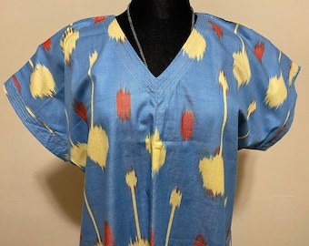 Handwoven Ikat Dress, Tajik Ethnographic Style
