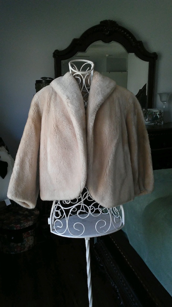 Vintage Style Coat Waist Length Womens Size Large… - image 1
