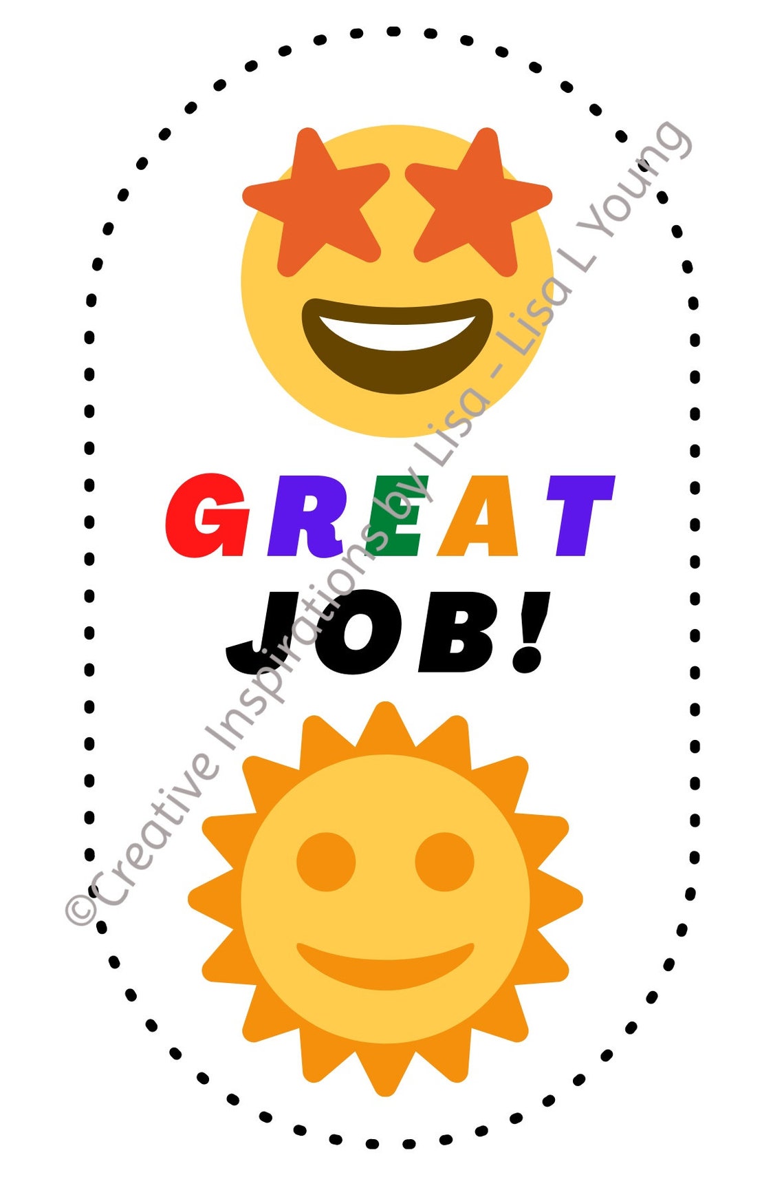 School Stickers Great Job Printable Affirmation download 5 | Etsy
